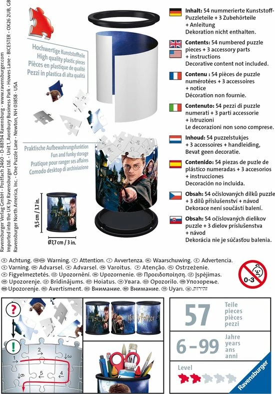 Ravensburger Pennenbak Harry Potter - 3D Puzzel - 54 Stukjes 7 Ravensburger Pennenbak Harry Potter - 3D Puzzel - 54 Stukjes - Afbeelding 5