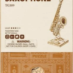 Robotime 3D Houten Puzzel Muziekinstrument Saxophone, TG309, 8,5x7x23cm - 6946785116793 -Exporteren puzzels winkel 550x807 2