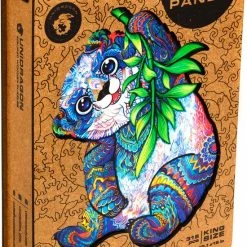 UNIDRAGON Houten Puzzel Dier - Serieuze Panda - 318 Stukjes - King Size 31x41 Cm -Exporteren puzzels winkel 550x815 2