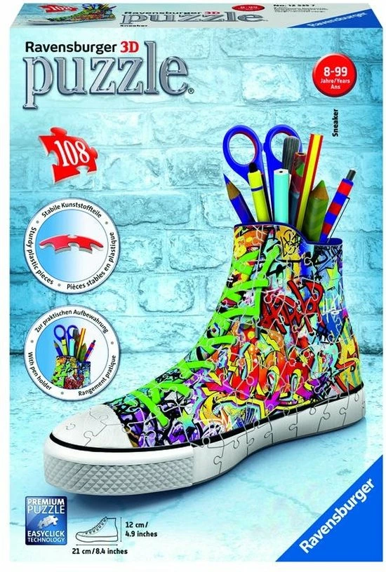 Ravensburger Sneaker Grafitti Print - 3D Puzzel - 108 Stukjes 5 Ravensburger Sneaker Grafitti Print - 3D Puzzel - 108 Stukjes - Afbeelding 3