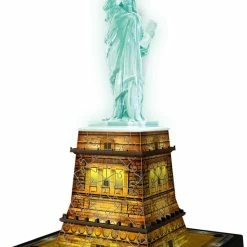 Ravensburger Statue Of Liberty Night Edition- 3D Puzzel Gebouw - 108 Stukjes -Exporteren puzzels winkel 550x839